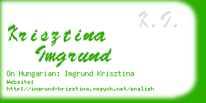 krisztina imgrund business card